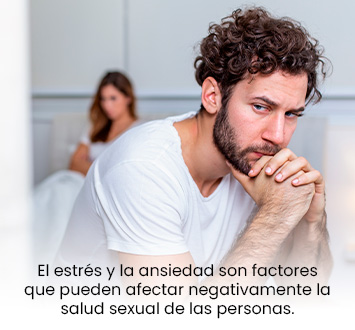 Hombre Estresado Necesita Tomar Suplementos para Mejorar su Salud Sexual